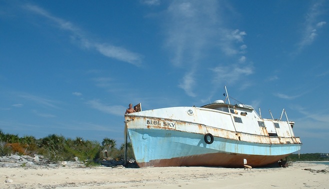 Pat on Shipwreck